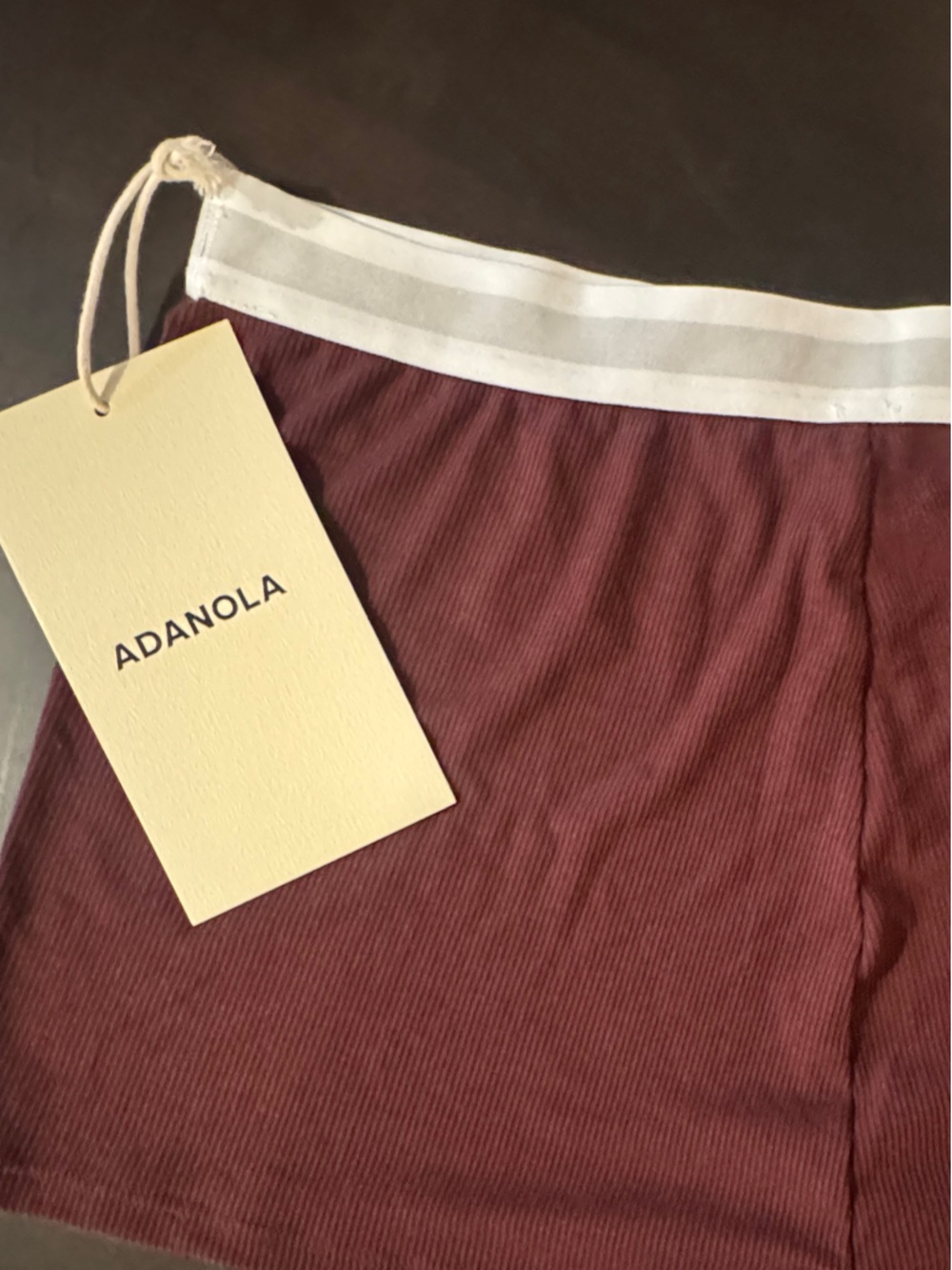 Adanola | Womens Branded Ribbed Boxer in Maroon NWT - Picture 9 of 11